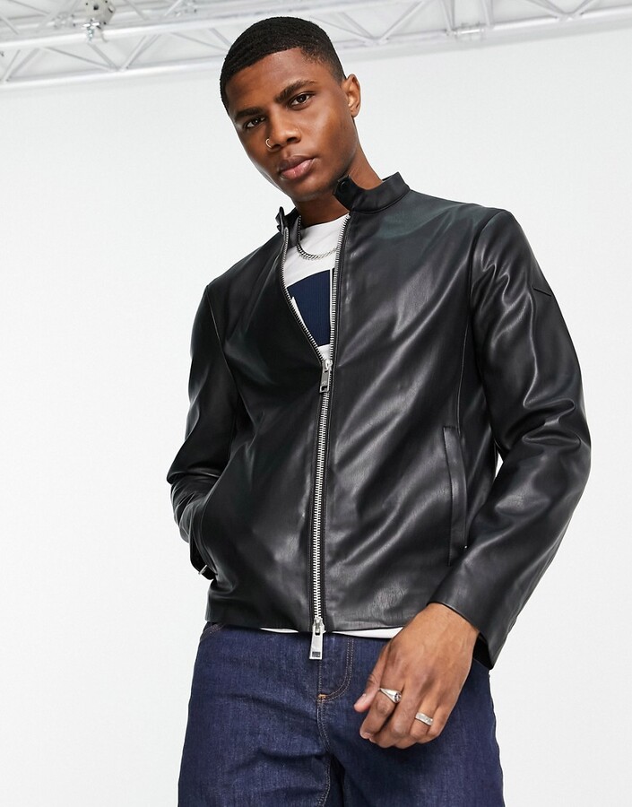 Emporio Armani Leather Jacket Mens Shop, Save 49% 
