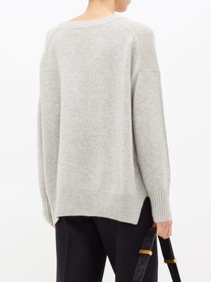 Allude Oversized Cashmere Sweater - Light Grey