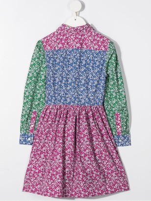 Ralph Lauren Kids Panelled Floral-Print Dress