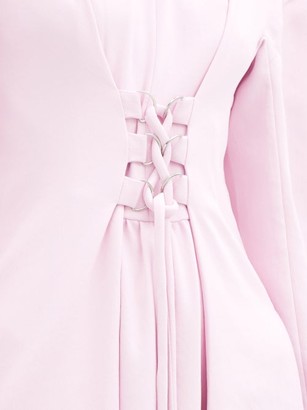 Tibi Lace-up Crepe Midi Dress - Light Pink