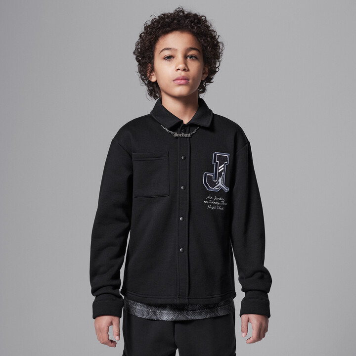 Jordan Court of Legends Big Kids' Long Sleeve Knit Top in Black | 95D700-023