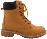 Thumbnail for your product : SNJ Women's Combat Lace Up Padded Cuff High Top Hiking Work Shoes Ankle Short Boot US Camel