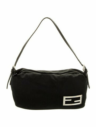 Fendi Leather-Trimmed Neoprene Pochette Black - ShopStyle Shoulder Bags