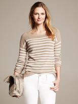 Thumbnail for your product : Banana Republic Striped Curved Hem Pullover