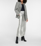 Thumbnail for your product : MM6 MAISON MARGIELA Lace-trimmed satin maxi skirt