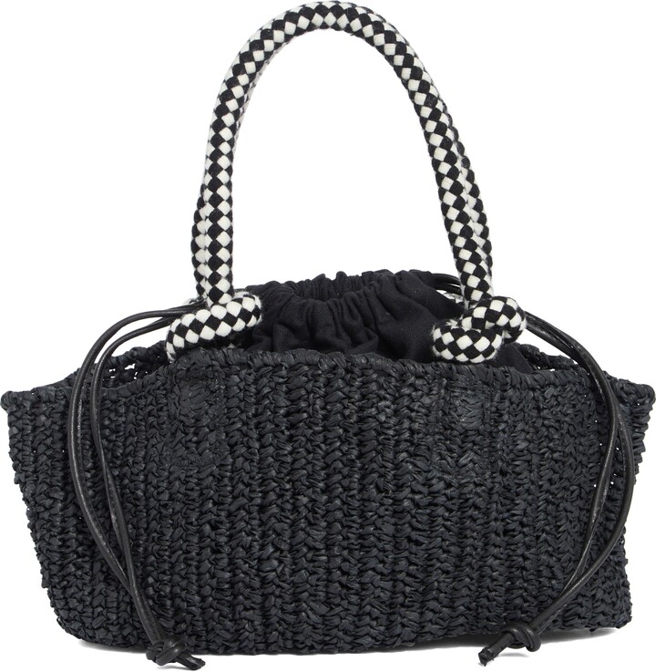 Collection XIIX Drawstring Bag Straw Tote