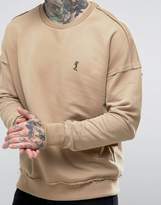 Thumbnail for your product : Religion Dropped Shoulder Sweatshirt With Raw Seam