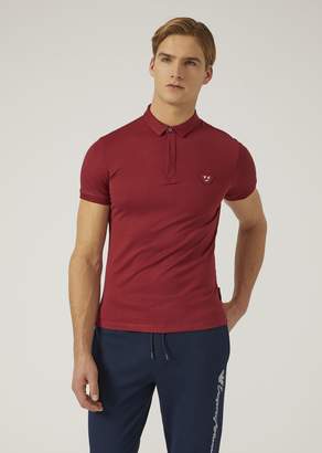Emporio Armani Polo Shirt In Cotton Jersey With Patch