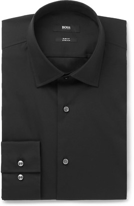 HUGO BOSS Black Jenno Slim-Fit Cotton-Blend Shirt