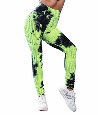 UMIPUBO Women High Waist Butt Scrunch Push Up Leggings Stretch Gym Workout Yoga Pants Honeycomb Scrunch/Ruched Butt Lift Elastic Sports Running Tights 