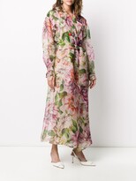 Thumbnail for your product : Dolce & Gabbana Oversized Floral Print Belted Coat