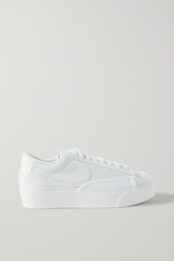 Nike - Air Force 1 Shadow Leather Platform Sneakers - White - US9 - Net A Porter
