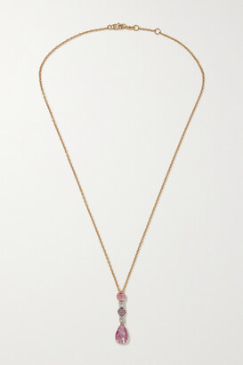 Bayco 18-karat Rose Gold, Diamond And Sapphire Necklace - One size