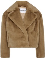 curl short fake fur jacket oatmeal