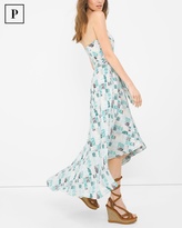 Thumbnail for your product : White House Black Market Petite Printed High-Low Fit-and-Flare Dress