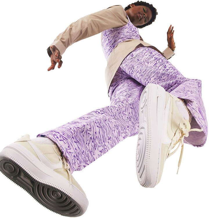 Nike Air Force trainers in stone ShopStyle