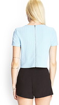 Thumbnail for your product : Forever 21 Matelassé Crop Top
