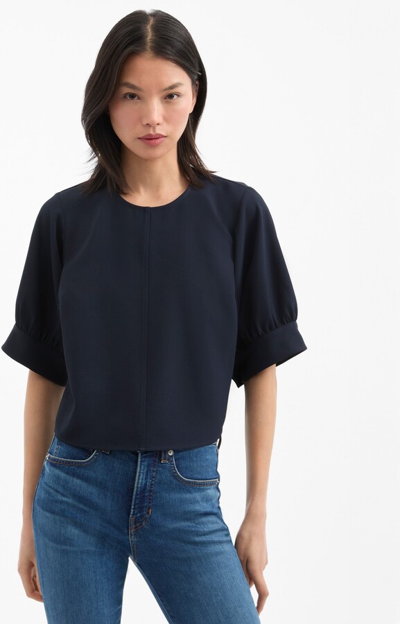 Margaret Balloon-Sleeve Blouse