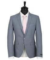Thumbnail for your product : Remus Uomo Pinstripe 2 Button Jacket Colour: SILVER, Size: 36R