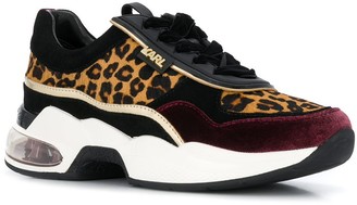 Karl Lagerfeld Paris Platform Leopard Print Sneakers