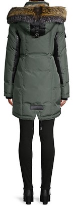 Nicole Benisti Chelsea Fox and Rabbit Fur Quilted Down Coat
