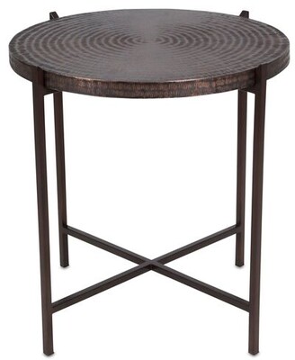 One Kings Lane Sanskrit Side Table - Antique Copper - Brown