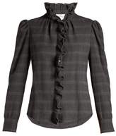 Thumbnail for your product : Etoile Isabel Marant Dules Ruffled Cotton Twill Shirt - Womens - Grey