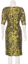 Thumbnail for your product : Lela Rose Jacquard Satin Dress