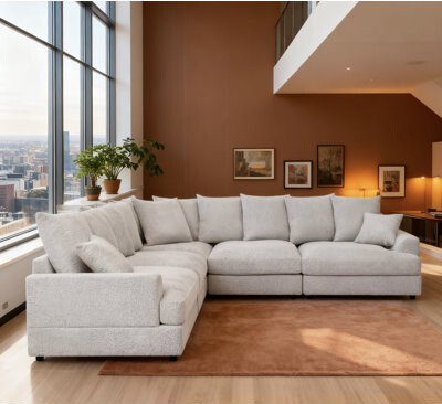 Latitude Run Harborstone 7-Piece Deep-Seat Modular Sofa