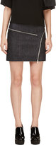 Thumbnail for your product : Jay Ahr Blue Raw Denim Zippered Mini Skirt