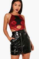 Thumbnail for your product : boohoo Contrast Cut Out Bodysuit