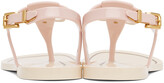 Thumbnail for your product : Valentino Garavani Pink Rubber VLogo Flat Sandals