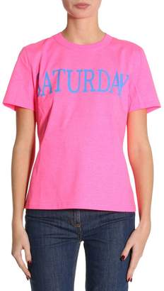 Alberta Ferretti T-shirt Slim Fit Stretch Cotton T-shirt Rainbow Week With Saturdayprint