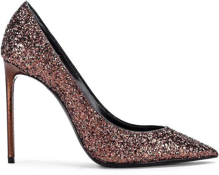 bronze glitter shoes