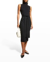 Thumbnail for your product : Toccin Tie-Front Sleeveless Turtleneck Dress