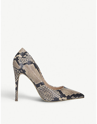 Steve Madden Daisie snake-print leather courts