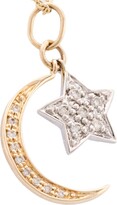 Thumbnail for your product : Sydney Evan 14kt Yellow Gold Moon And Star Diamond Necklace