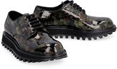 Thumbnail for your product : Dolce & Gabbana Glittered Patent Leather Derby Shoes