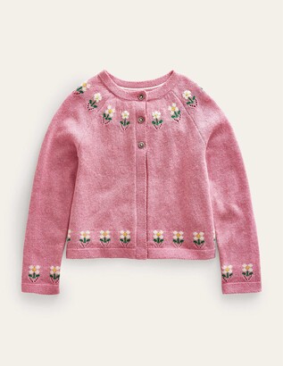 Boden Embroidered Flower Cardigan