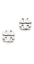 Thumbnail for your product : Tory Burch Large T Logo Stud Earrings