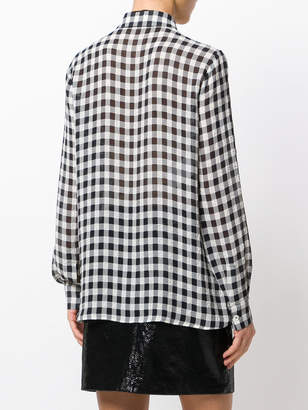 Moschino Boutique frilled gingham blouse