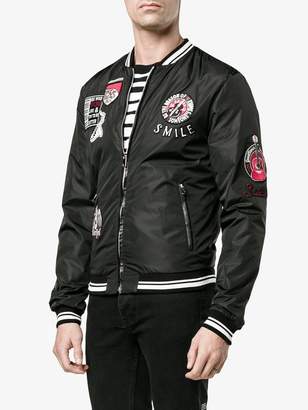 Dolce & Gabbana patch embellished bomber jacket