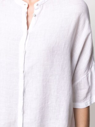 120% Lino Collarless Linen Shirt