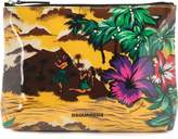Thumbnail for your product : DSQUARED2 Hawaiian print make-up bag