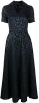 Thumbnail for your product : Adam Lippes Leopard Jacquard Belted Flare Dress