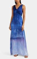 Thumbnail for your product : Raquel Allegra Women's Kate Tie-Dyed Silk Satin Slipdress - Blue