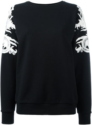 Marcelo Burlon County of Milan lace appliqué sweatshirt