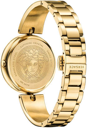 Versace 39mm Palazzo Empire Bangle Watch, Black/Gold