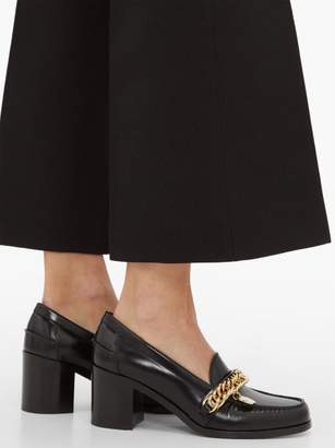 Givenchy Chain-strap Block-heel Leather Pumps - Womens - Black