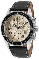 Thumbnail for your product : Ben Minkoff The Colonel Chronograph Black Textured Leather Champagne Dial